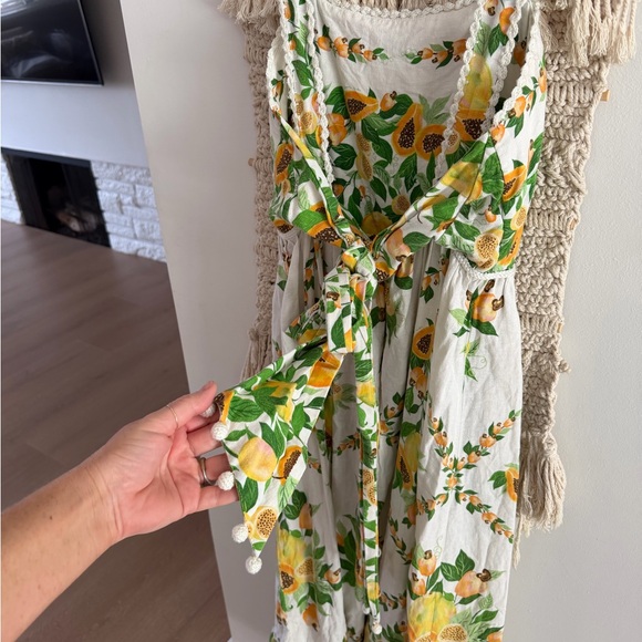 Farm Rio Linen Papaya salad dress - Picture 5 of 9